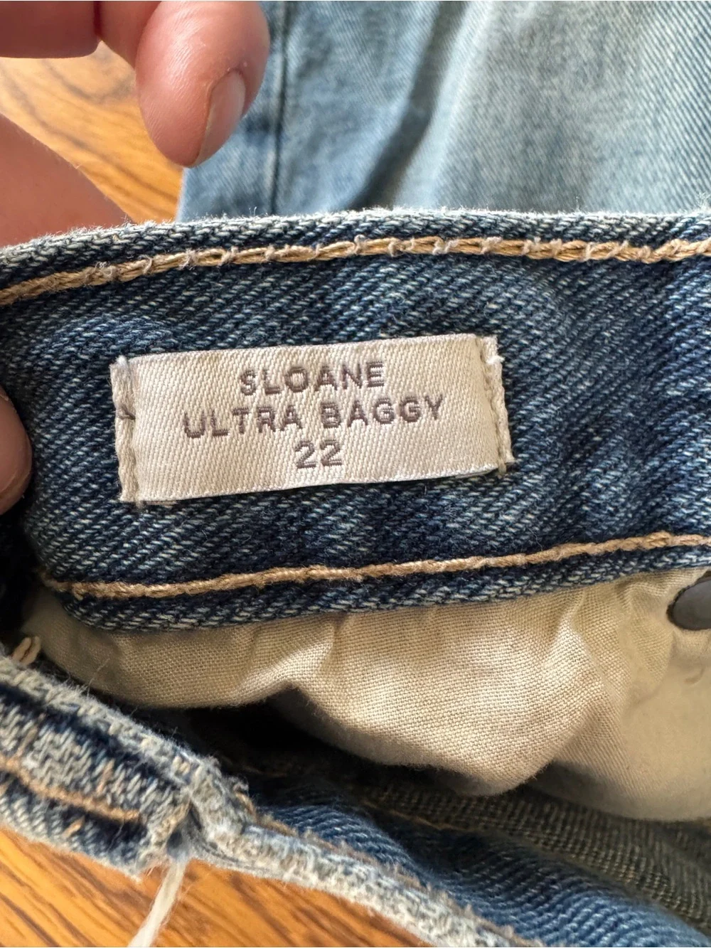 PacSun Women’s Sloane Ultra Baggy Size 22 Blue Denim - Picture 3 of 7